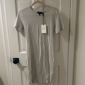 Theory Light Gray Short Sleeve Dress
